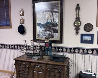Stereo. Art. Sailboat. Nautical decor.