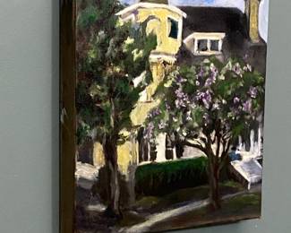 Afternoon in Savannah original oil on thick stretched canvas 10 x8"x2"