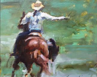 "Back to Yellowstone" original oil on panel