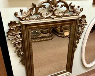 Vintage Gold tone mirror.