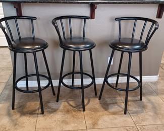 3 bar stool chairs.
