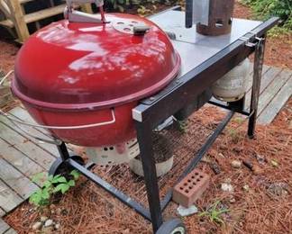 Weber grill, propane grill station