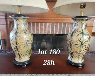 Pair of vintage ceramic base lamps
