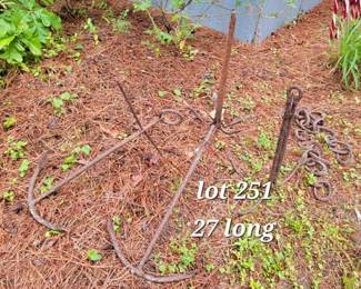 Assortment of antique anchors and chain