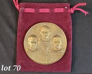 Apollo Moon Landing collector bronze coin