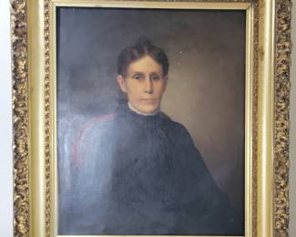 Oil on canvas portrait