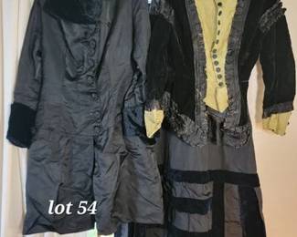 Antique Victorian ladies dress and coat