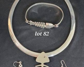 Sterling fish jewelry
