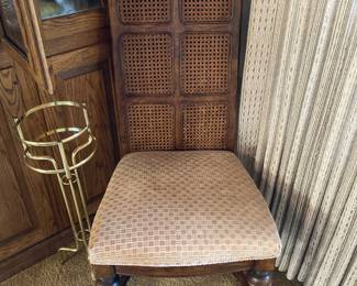 Bernhardt Furniture Dining Set with Cane Back Dining Chairs