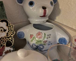 NS Gustin Ceramic Teddy Bear Cookie Jar