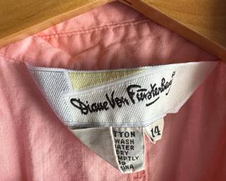 1980s Diane Von Furstenberg Pink Cotton Romper – Size 14