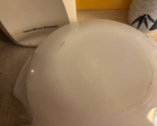 Anchor Hocking Fire King Blue Cornflower Milk Glass 1 Quart Casserole Dish