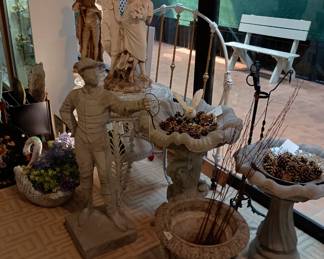 Concrete statueary
Birdbaths