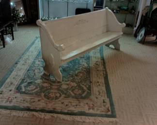 Painted bench, approximately 7'