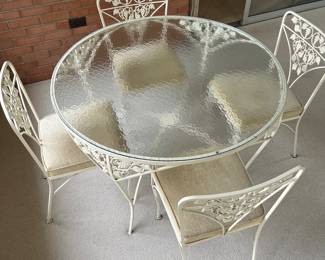 Vintage metal patio set by Woodard (or similar).