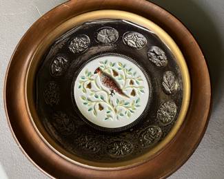 Antique Gorham limited edition of 200 sterling silver plate featuring a partridge in a pear tree.
