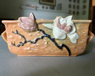 Vintage Roseville Magnolia window box/planter.