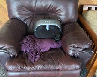 Dark Brown Leather Recliner