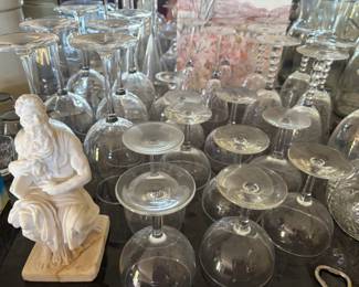 Assortment of Wine Glasses and Coupe Glasses