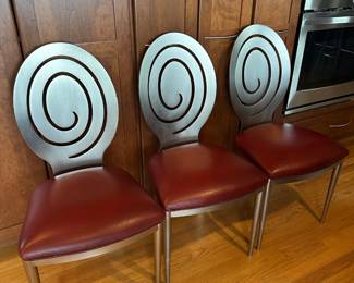 Set of 6 Ethan Allen "Radius" Dining Chairs