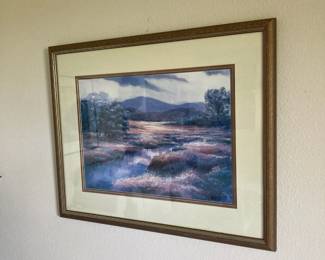 Framed & Matted Meadow Landscape Print by Loveta Strickland