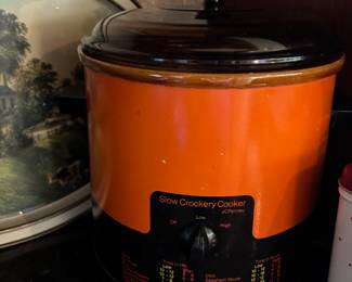 1970s Orange JC Penney Slow Crockery Cooker Crock Pot