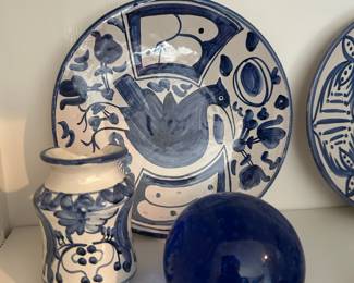Spanish Pottery Plate Signed Muel