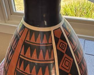 Nicaraguan Terra Cotta Pottery Vase signed Mario Norori