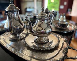 1847 Roger Bros "Remembrance" Teapots