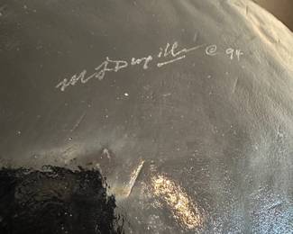 1994 Raku Pottery Plate – Signed M.L. D.
