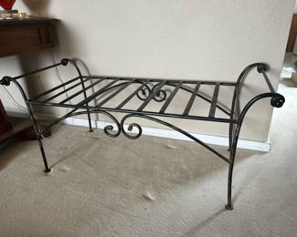 Black Wrought Iron Bench