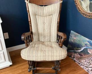 Spindle Back Glider Rocking Chair