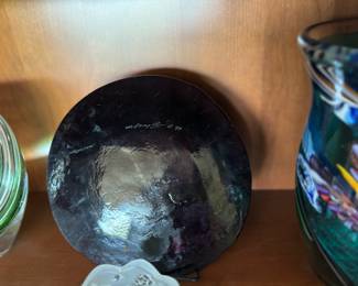 1994 Raku Pottery Plate – Signed M.L.D.