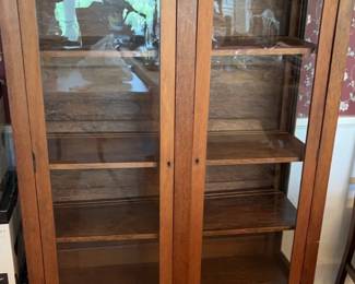 Wood And Glass Display Cabinet