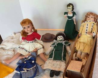 German Made Doll, poss. Madame Alexander Red Head Doll, Doll Land Porcelain And More