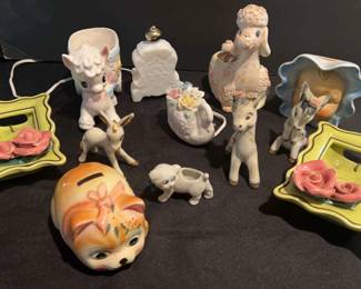 Vintage Planters And Figurines