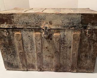 Metal Steamer Trunk