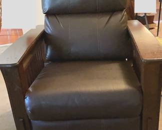 Mission Style Recliner Leather