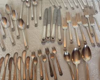 Antler Vintage Carving Set, Rogers Brothers Utensils