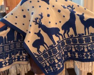 Peruvian Wool Poncho Double Sided