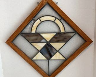Stained Glass Wood Framed