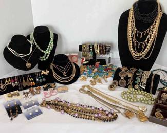 Assorted Gold Tone Costume Jewelry