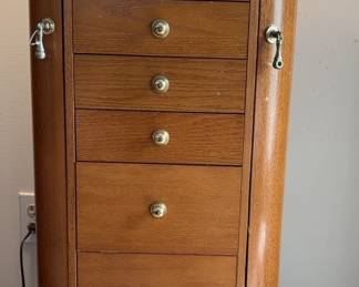 Oak Jewelry Armoire