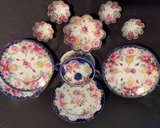 Coalport Vintage Porcelain Monry Tree Pattern