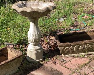 Concrete Planters 2 Bird Bath