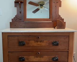 Antique Dresser And Mirror