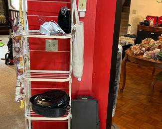 Bakers Rack with Kitchen Appliances and Cookware