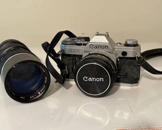 Vintage Cannon Camera and Lenses