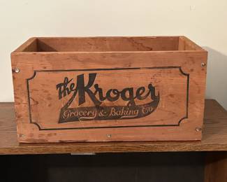 Vintage Kroger Wooden Crate
