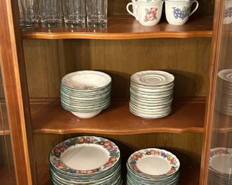 Noritake "Market Day" China and Glassware Set